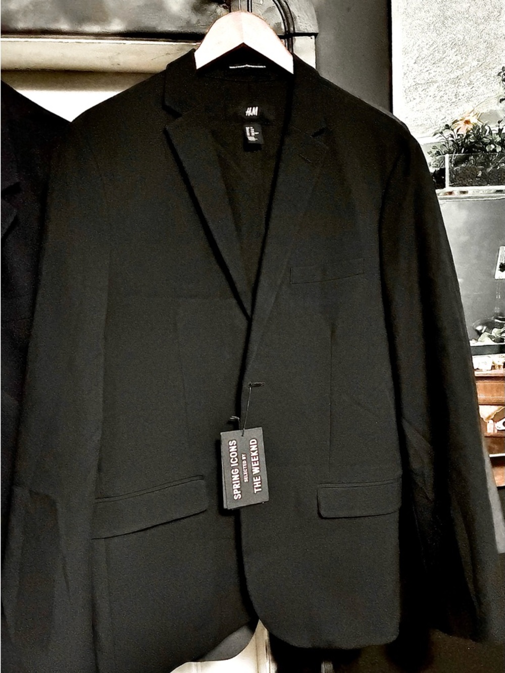 H&M Black Men's Blazer - Tailored Notch Lapel Sport Coat